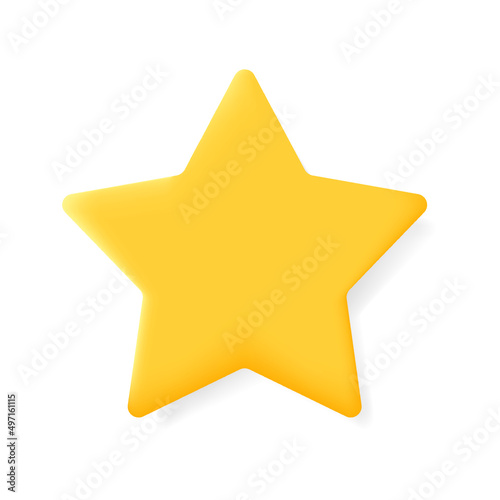 3D Star  Yellow Star icon  Gold Star Icon  Gold Star Vector  Star UI  Star Icon  Star Vector Illustration Background