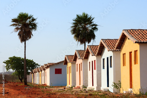minha casa minha vida - casas do programa de habitação social do governo do brasil para famílias de baixa renda photo