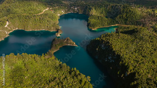 Lagunas Montebello in Chiapas, Mexico. Aerial View photo