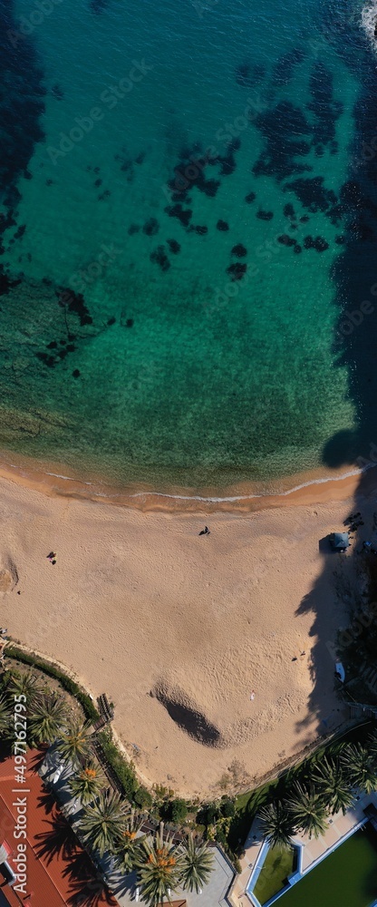 blue water beach cove of the mediterranean sea