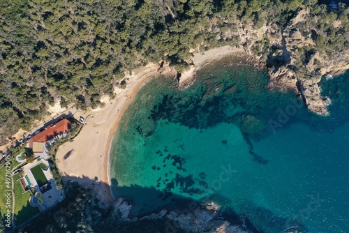 blue water beach cove of the mediterranean sea