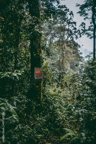 sign on hiking trail