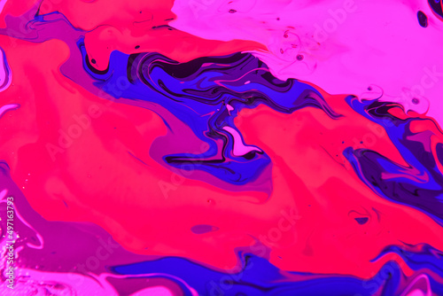 Blotches of bright paints a...