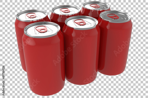 six red soda can png