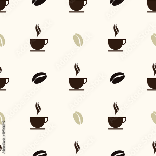 coffee bean seamless pattern for background  greeting card  packaging  texture  fabric pattern  wallpaper  coffee shop wall hanging  cafe