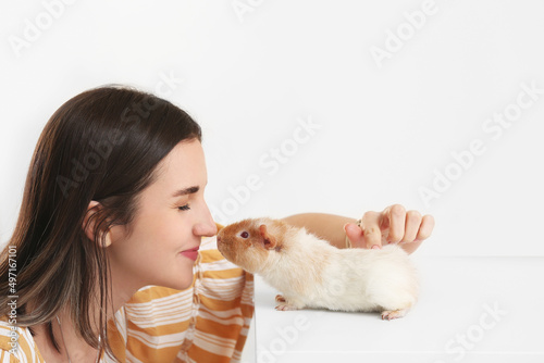 Beautiful young woman with ...