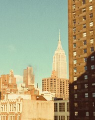 Keuken achterwand Beige Skyline van New York City  © Juan Pineros
