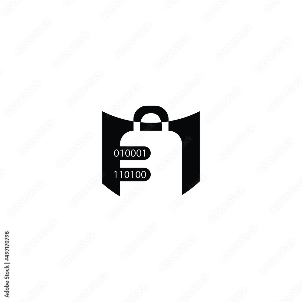 The logo design is combination lock and binary The logo design is combination lock and binary