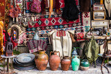 Kruja flea market, souvenirs market, albanian crafts shop, Kruja, Albania