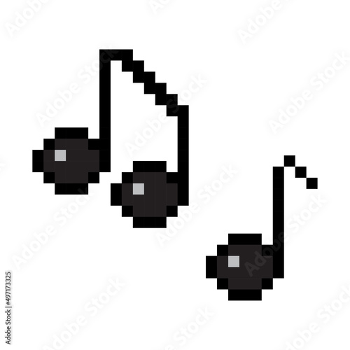 Flat pixel notes for web background design. Print design. Vector illustration. stock image. 