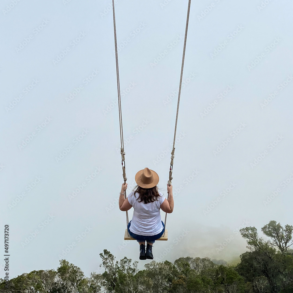 child on swing