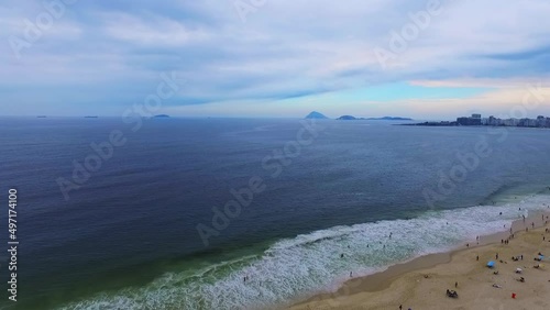 Aerial scene by the beach