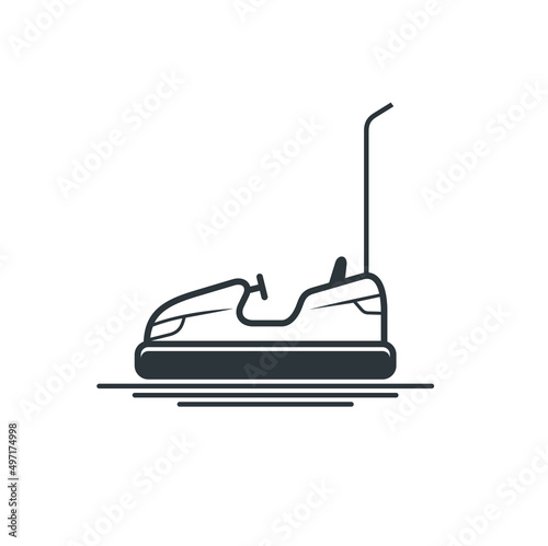 illustration of bumper car, vector art. photo