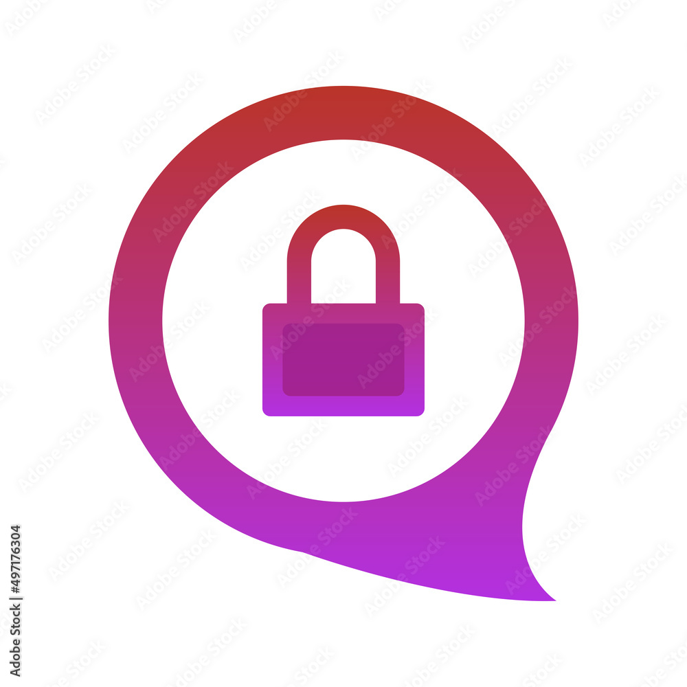 lock chat logo element design template icon lock chat logo element design template icon