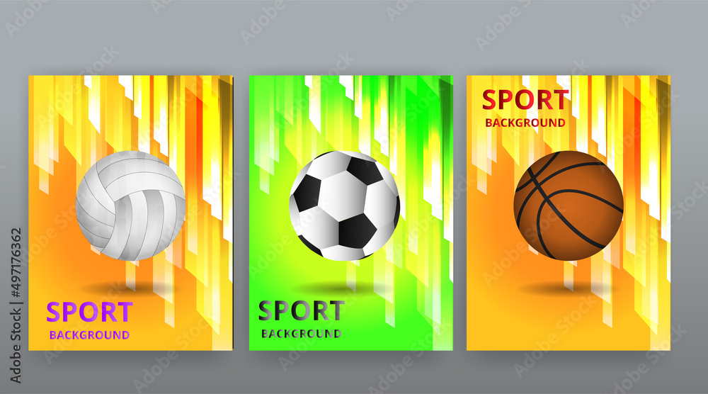 Sports equipment background, ball sports, basketball, football, soccer