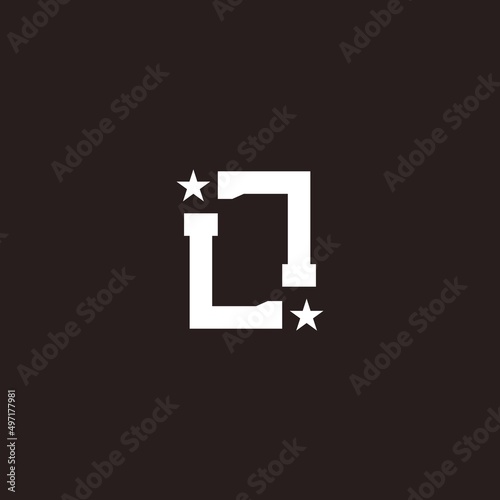 Simple double L monogram logo. Vector illustration template design
