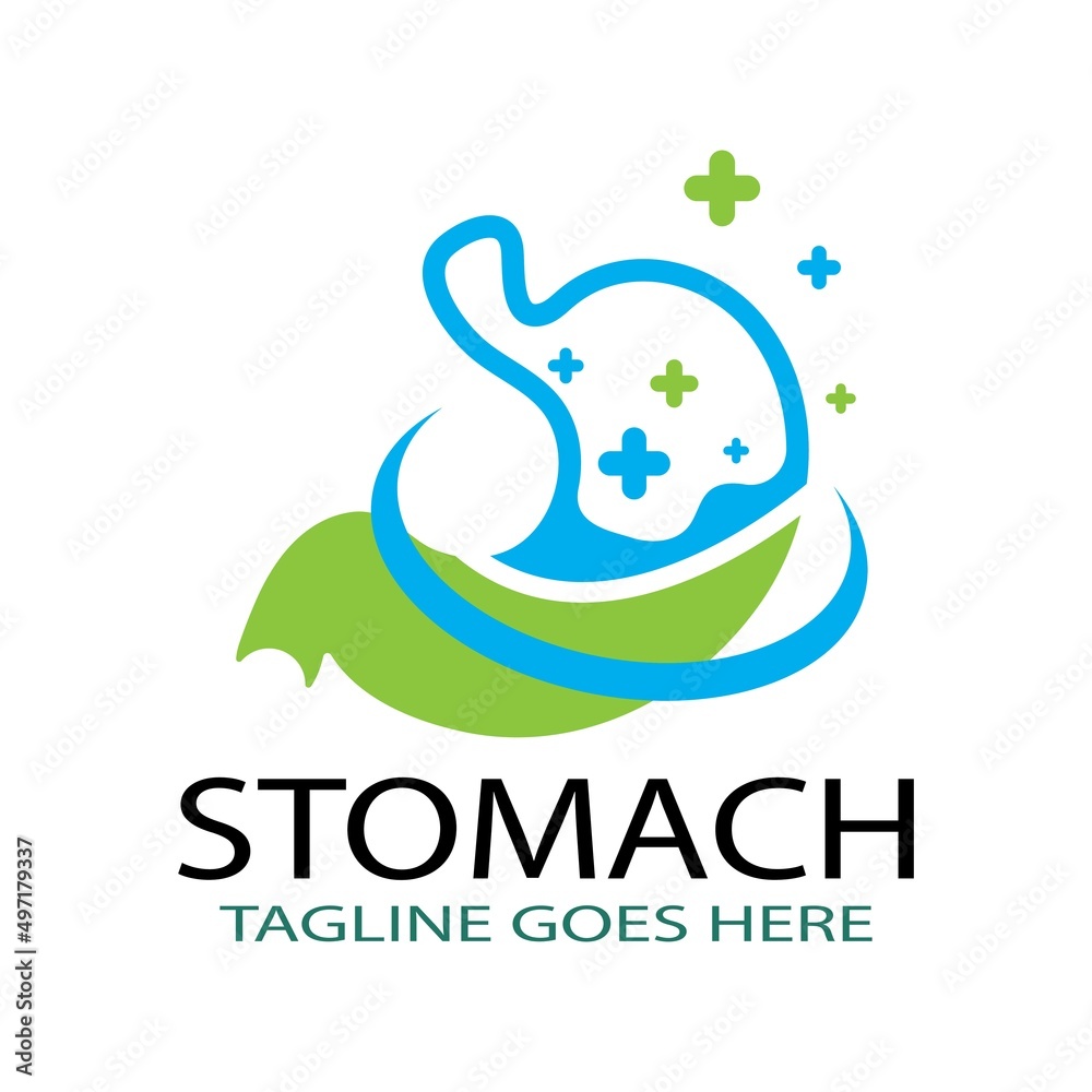 stomach care logo concept icon designs vector