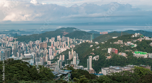 Residential area along the hill, Hong Kong