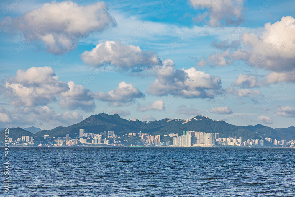 West side cityscape of Hong Kong, daytime