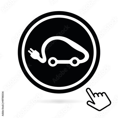 Logo véhicule électrique.