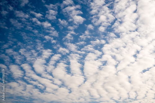 white clouds and blue sky