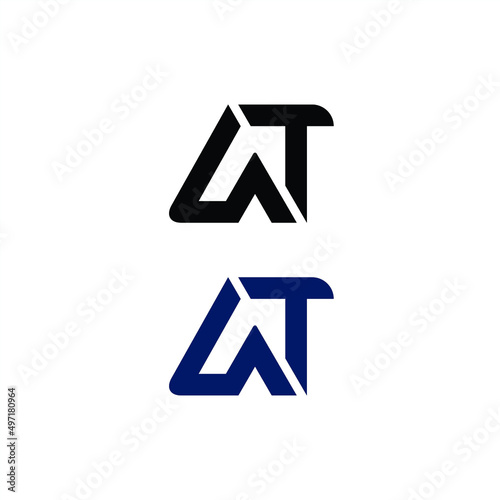 A-T monogram or shortened version of AUTO for icons or logos