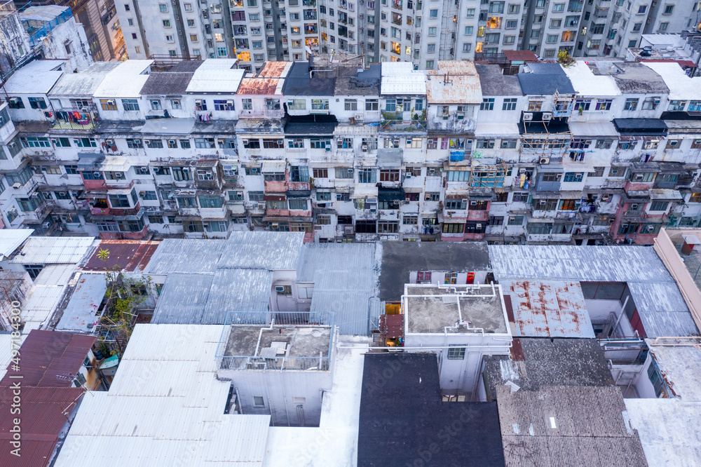 Iconic landmark in Hong Kong, Yik Cheong Building, also known as The Monster Mansion Iconic landmark in Hong Kong, Yik Cheong Building, also known as The Monster Mansion