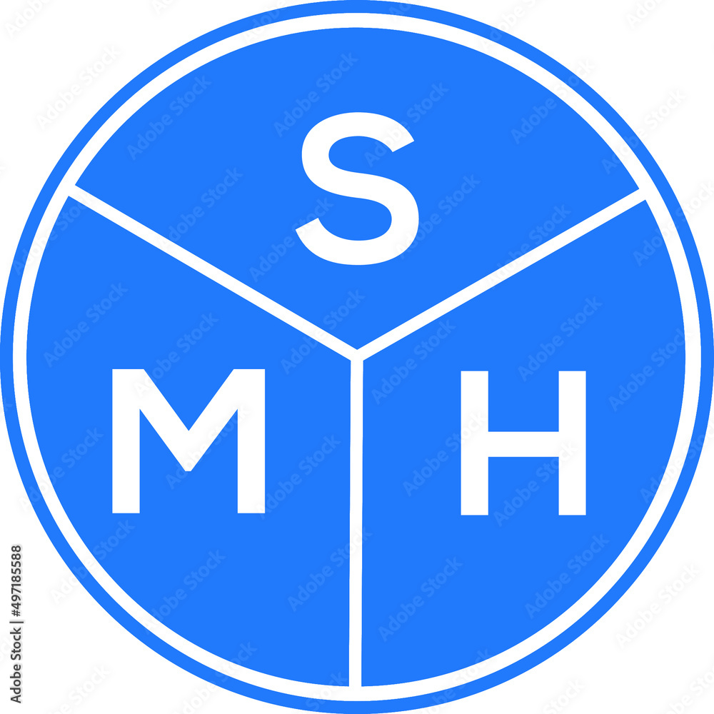 SMH letter logo design on black background. SMH creative initials letter logo concept. SMH letter design. SMH letter logo design on black background. SMH creative initials letter logo concept. SMH letter design.