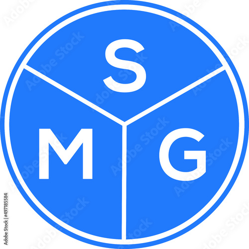 SMG letter logo design on black background. SMG creative initials letter logo concept. SMG letter design.