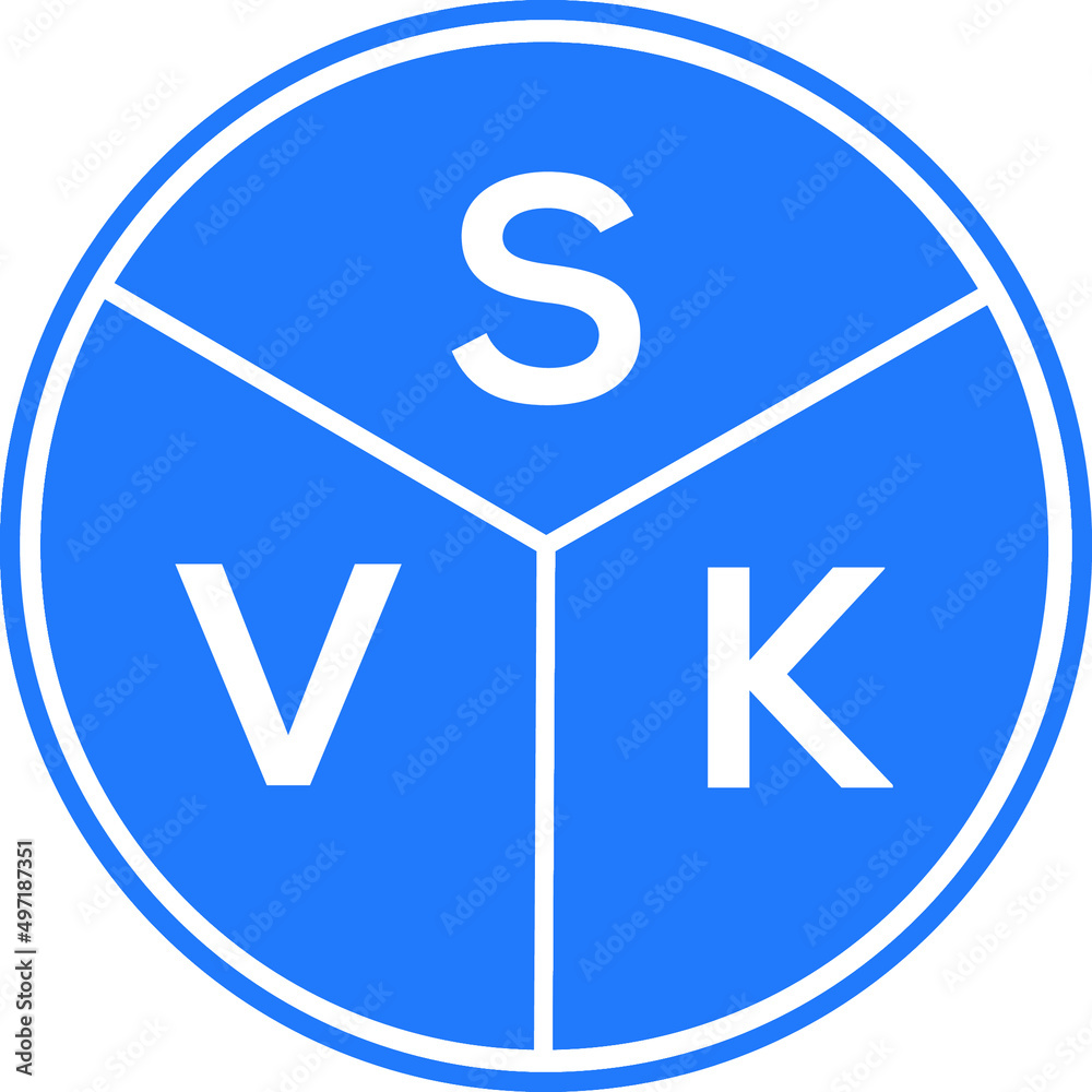 SVK letter logo design on white background. SVK creative circle letter logo concept. SVK letter design. SVK letter logo design on white background. SVK creative circle letter logo concept. SVK letter design.