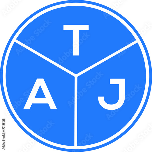 TAJ letter logo design on black background. TAJ creative  initials letter logo concept. TAJ letter design.