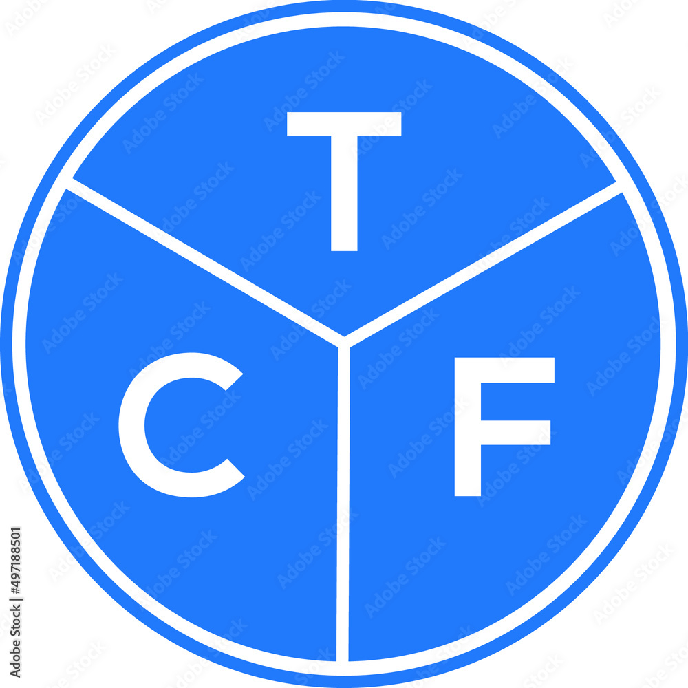 TCF letter logo design on black background. TCF creative  initials letter logo concept. TCF letter design.