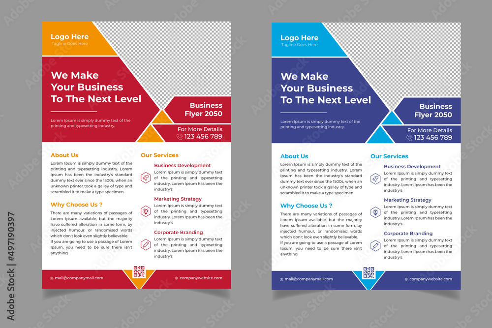 Obraz premium Creative corporate business flyer template design
