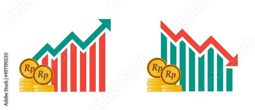 Indonesian Rupiah Currency Fluctuation Illustrations