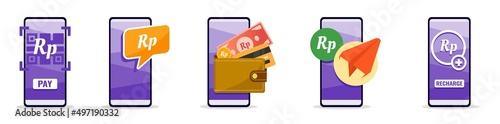 Online Mobile Banking with Indonesian Rupiah on Phone