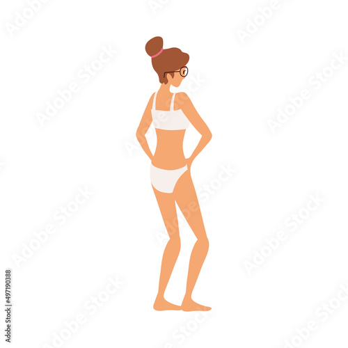 cartoon girl with anorexia