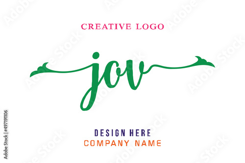 JOV  lettering logo is simple, easy to understand and authoritative photo