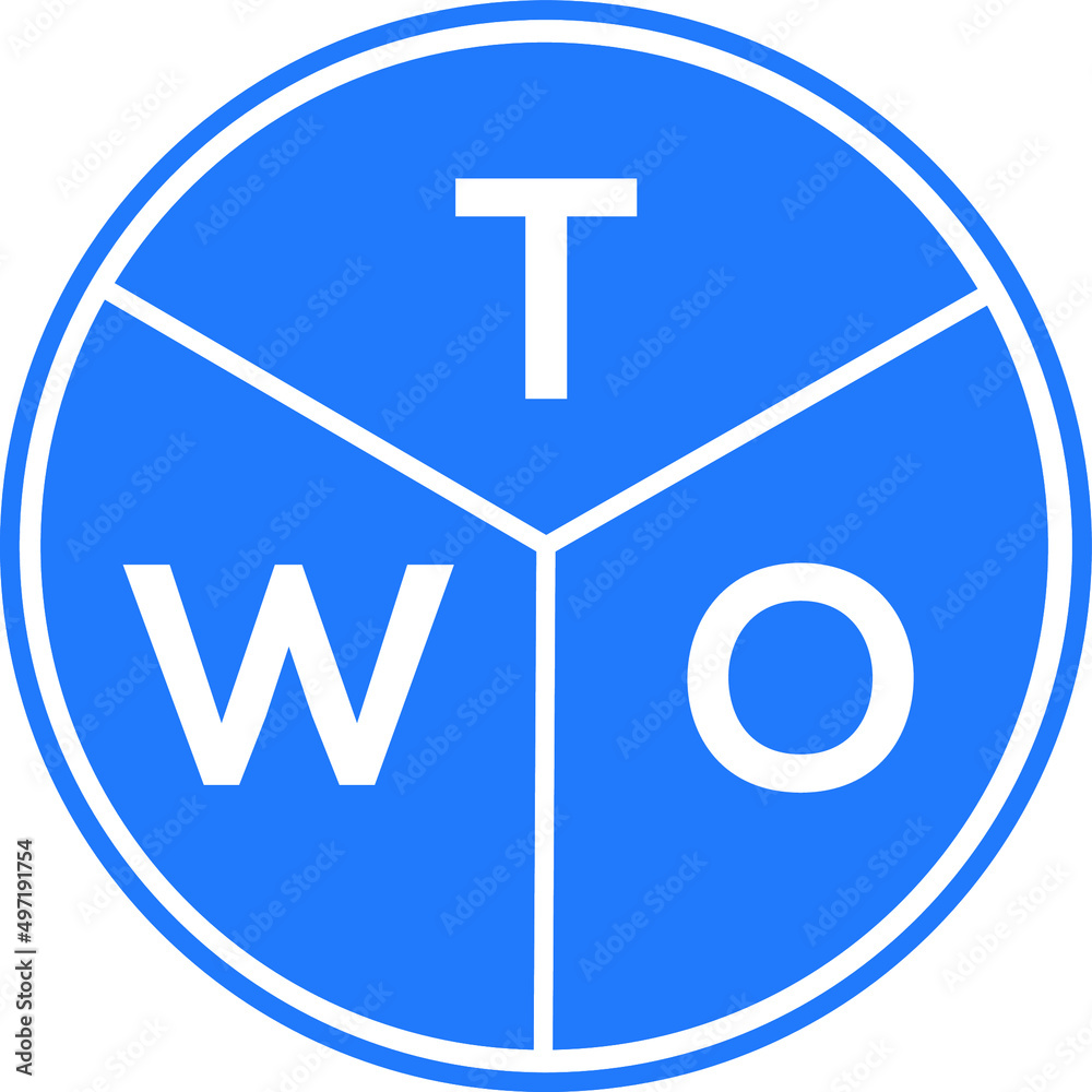 Fototapeta premium TWO letter logo design on black background. TWO creative initials letter logo concept. TWO letter design.