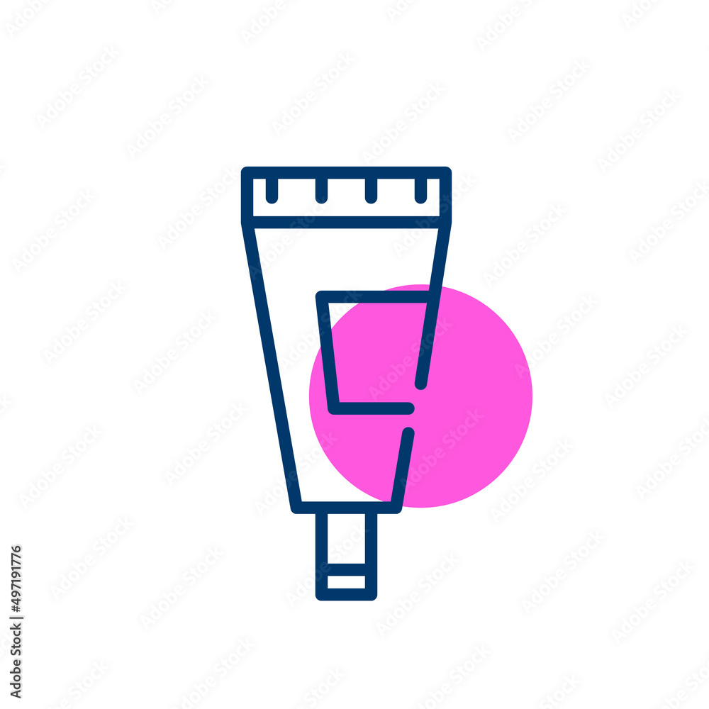 Eye cream tube icon. Skincare and cosmetology. Pixel perfect, editable stroke Eye cream tube icon. Skincare and cosmetology. Pixel perfect, editable stroke