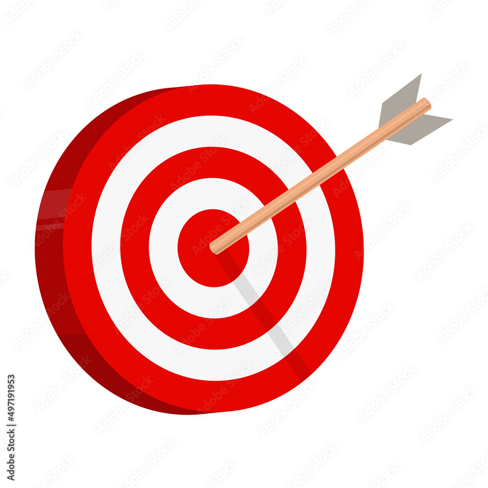 Archery Target Icon with arrow