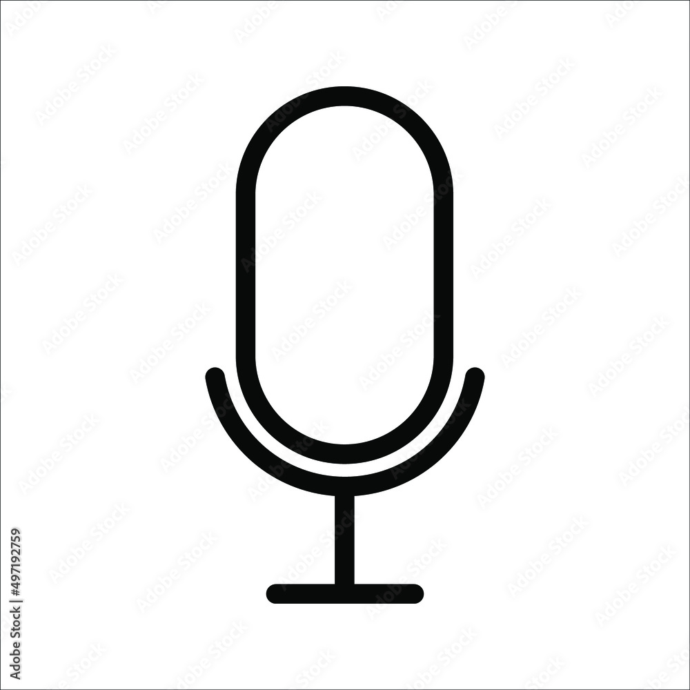 Microphone icon vector illustration logo template for many purpose. Isolated on white background. Microphone icon vector illustration logo template for many purpose. Isolated on white background.