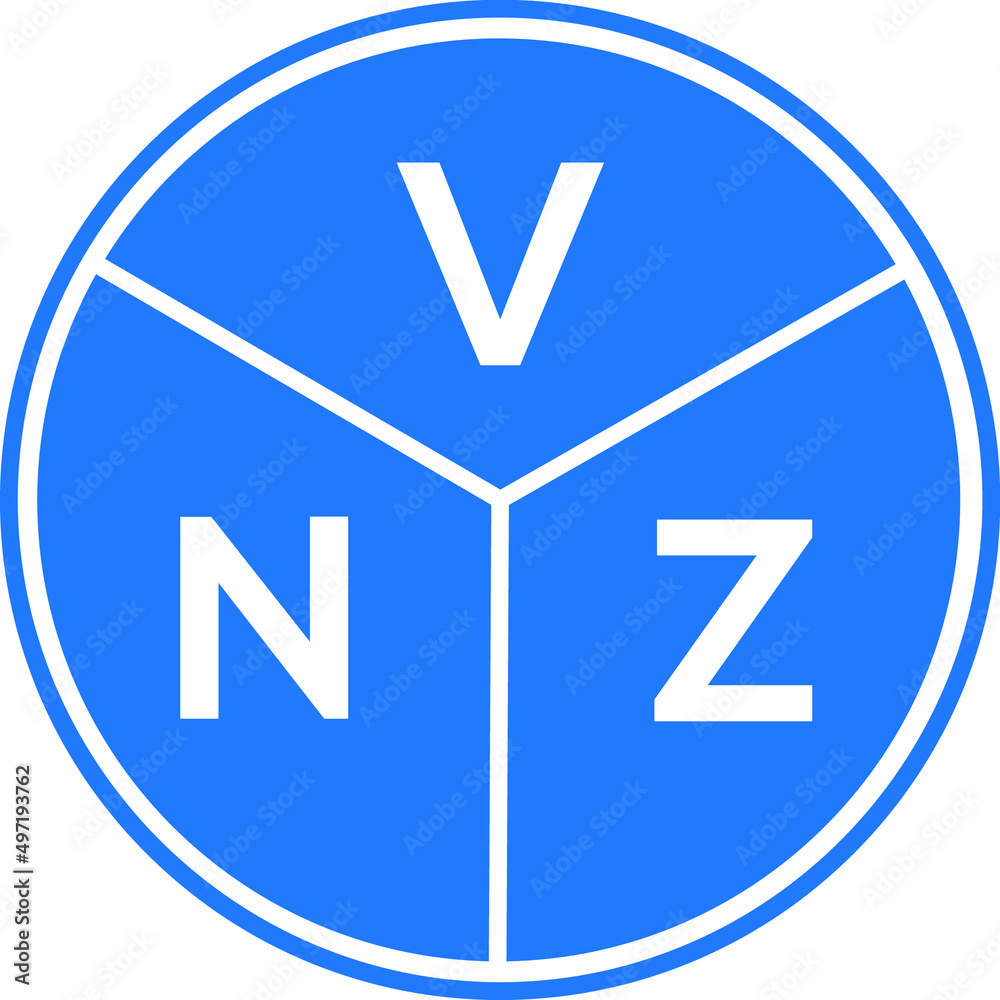 VNZ letter logo design on white background. VNZ creative circle letter logo concept. VNZ letter design. VNZ letter logo design on white background. VNZ creative circle letter logo concept. VNZ letter design.