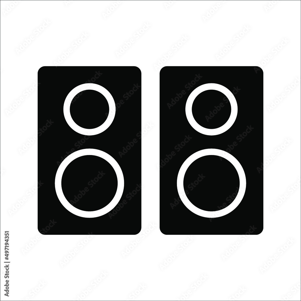 Music speaker, vector icon, on a white background, eps 10. Music speaker, vector icon, on a white background, eps 10.