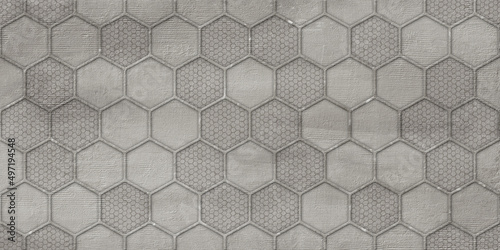 cement textured background in hexagon form