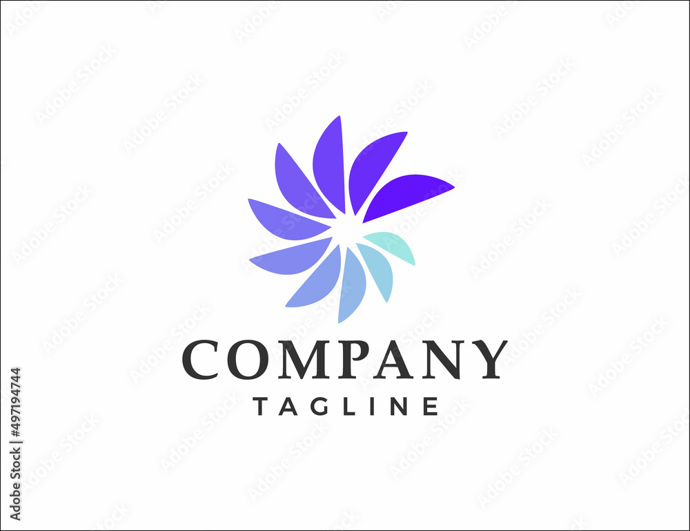 Abstract Flower circle logo Abstract Flower circle logo