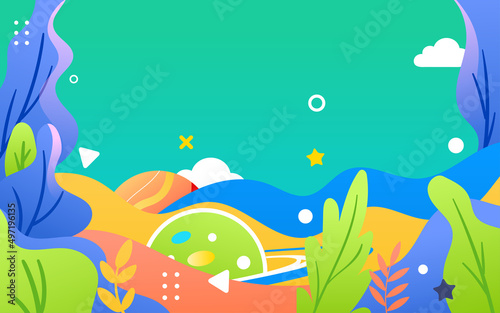 May 4th Youth Day, young people are jumping, vector illustration