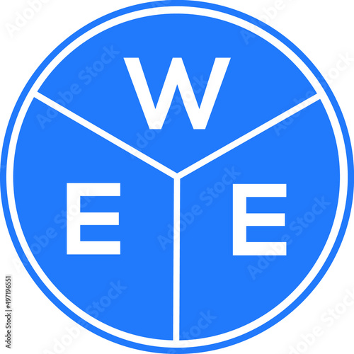 WEE letter logo design on white background. WEE  creative circle letter logo concept. WEE letter design.