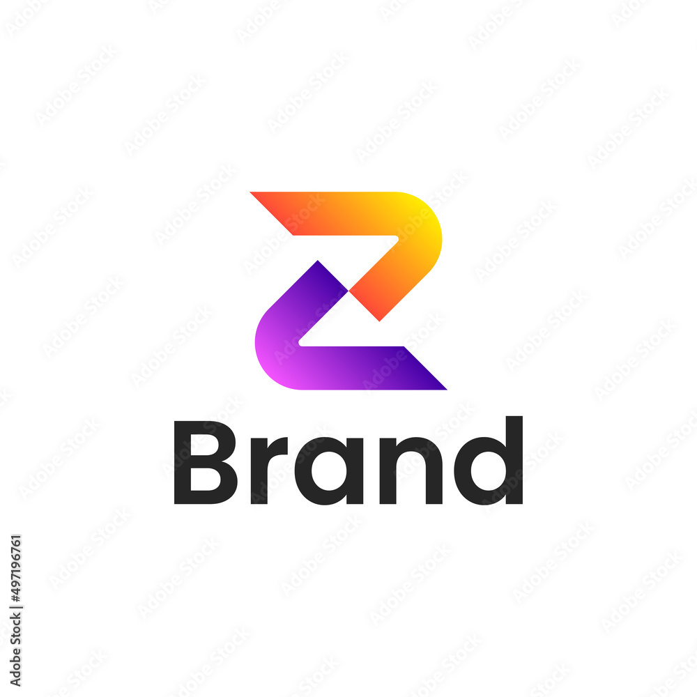 Initial Letter Z gradient color Logo. Initial Letter Z gradient color Logo.