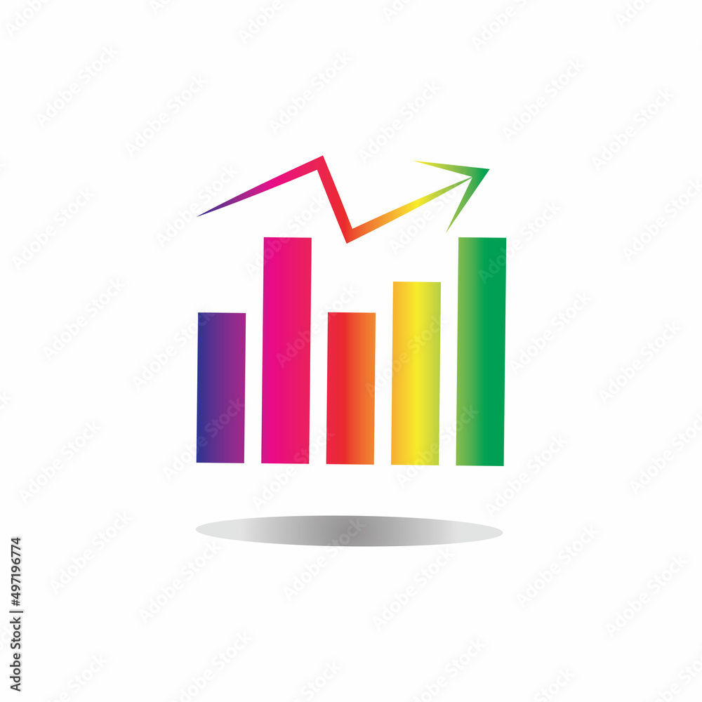 Graph Icon in trendy flat style isolated on white . Chart bar symbol for your web site design logo app UI. Graph Icon in trendy flat style isolated on white . Chart bar symbol for your web site design logo app UI.