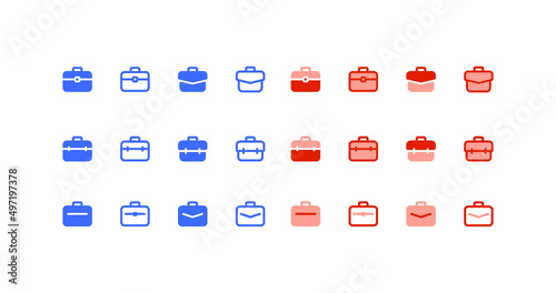 briefcase line vector illustration icon